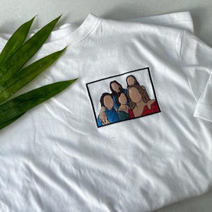 Embroidered t shirt, Custom embroidered photo shirt, custom embroidered tshirt, Custom embroidered photo