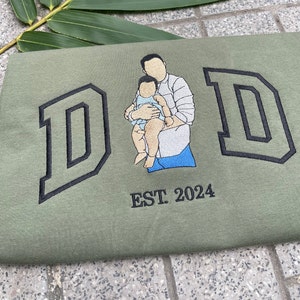 fathers day shirt,dad shirt, embroideredshirt, custom photo shirt