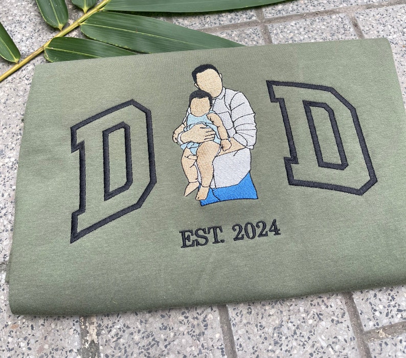 fathers day shirt,dad shirt, embroideredshirt, custom photo shirt