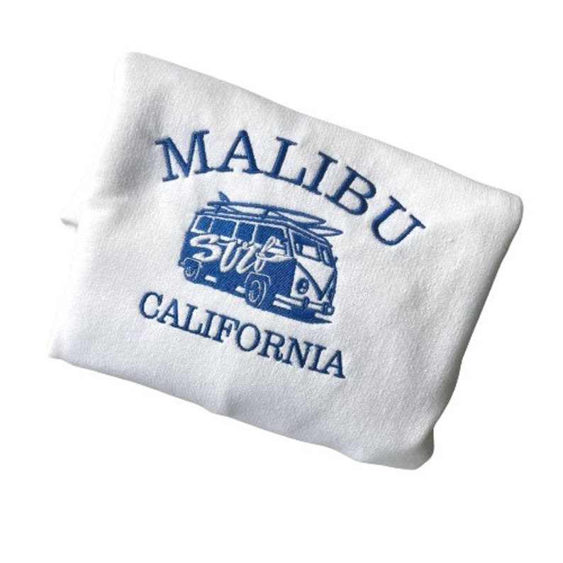 Embroidered Malibu Sweatshirt California Sweatshirt California Crewneck ...