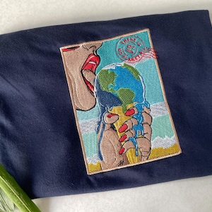Embroidered t shirt, Custom embroidered photo shirt, custom embroidered tshirt, Custom embroidered photo image 9