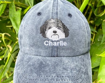Custom embroidered hats,custom dog hat,embroider dog hat, cat hat, embroider pet photo, pet hat, embroidered hat,custom photo hat