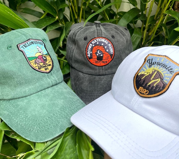 Custom National Parks Embroidered Hats,Park Gifts,Camping Gift,Nature Lover,Mountain,Hiking Hat,Park Hat,Outdoor Adventure Hat