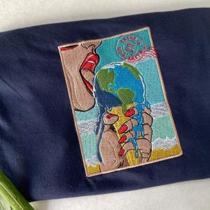 Embroidered t shirt, Custom embroidered photo shirt, custom embroidered tshirt, Custom embroidered photo