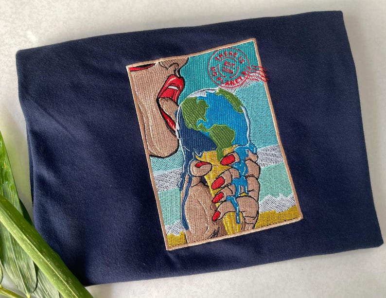 Embroidered t shirt, Custom embroidered photo shirt, custom embroidered tshirt, Custom embroidered photo