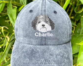 Embroidered Dog Hats, Custom Pet Photo Hat, embroider dog hat, cat hat, embroider pet photo, pet hat, embroidered hat,custom photo hat