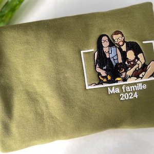 Family shirts, family gifts, Custom embroidered photo shirt, custom embroidered tshirt, Custom embroidered photo, couples shirt
