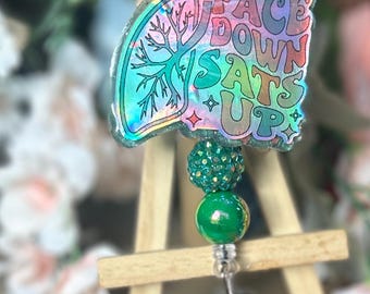 Funny Respiratory Nurse Badge Reel: Holographic Glitter RT Gift