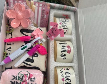 Nurse Essential Gift Box: Tumbler, Pen Set, Compression Socks