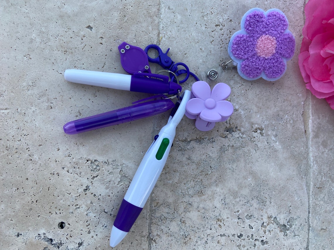 Badge Reel With Accessories Mini Highlighter Marker Etsy