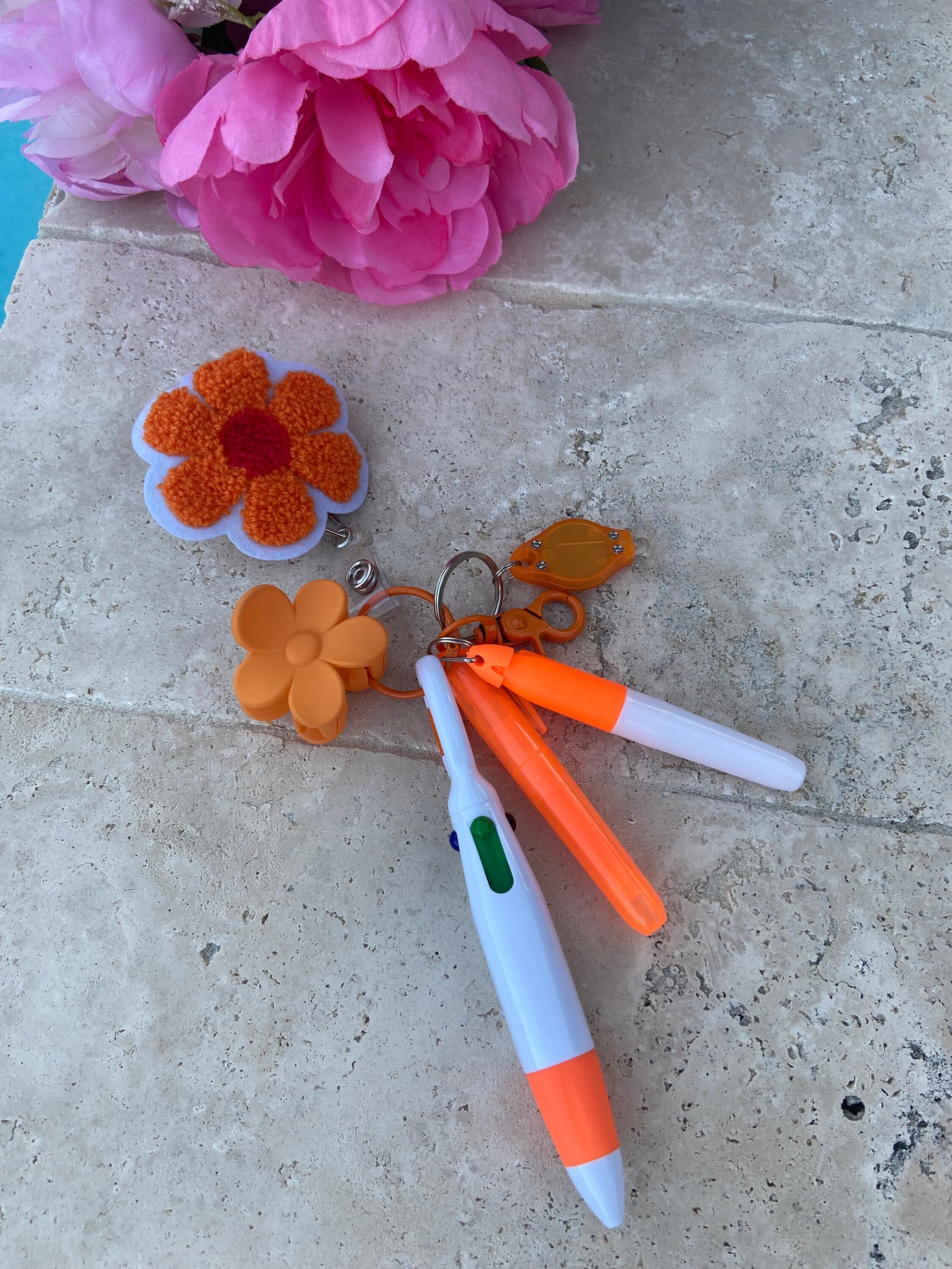 Badge Reel With Accessories Mini Highlighter Marker Etsy