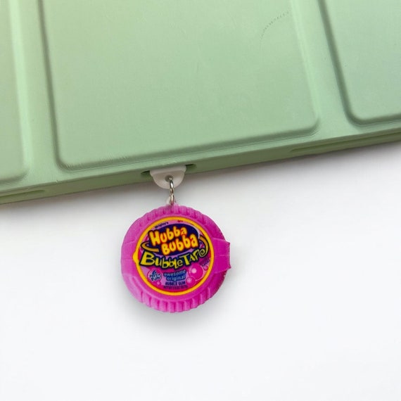 Hubba Bubba Bubble Tape Dust Plug Charm: Nostalgic Device Accessory