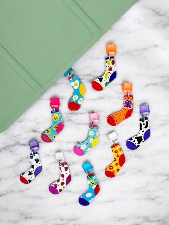 Funky Sock Dust Plug Charm: USB-C, Micro USB, Lightning Port Cover