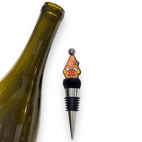 Fall Gnome Fuzzy Wine Stopper