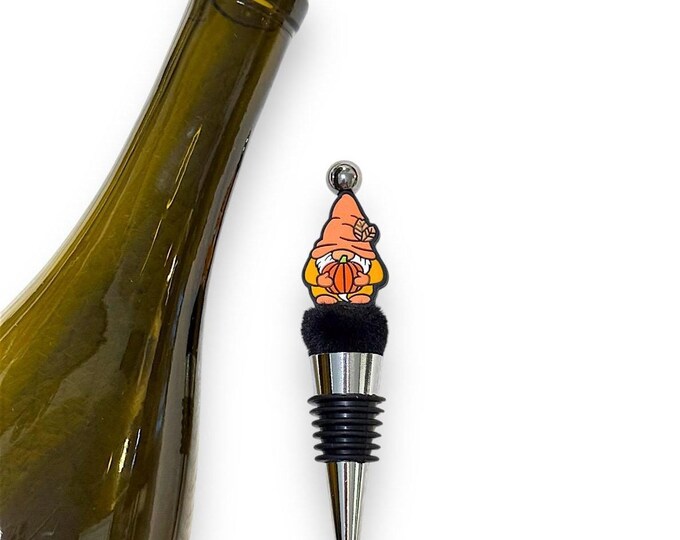 Featured listing image: Fall Gnome Fuzzy Wine Stopper
