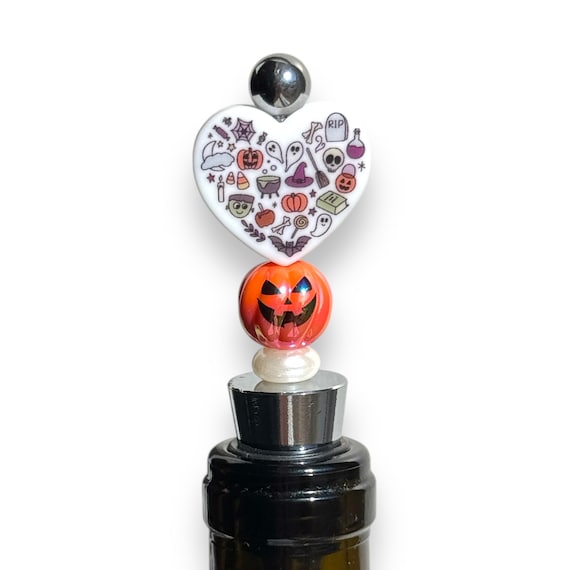 Halloween Cutesy Heart Wine Stopper