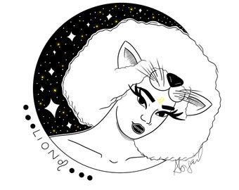 Illustration astrological sign Leo