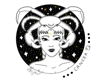 Illustration astrological sign Cancer