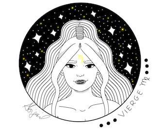 Illustration astrological sign Virgo