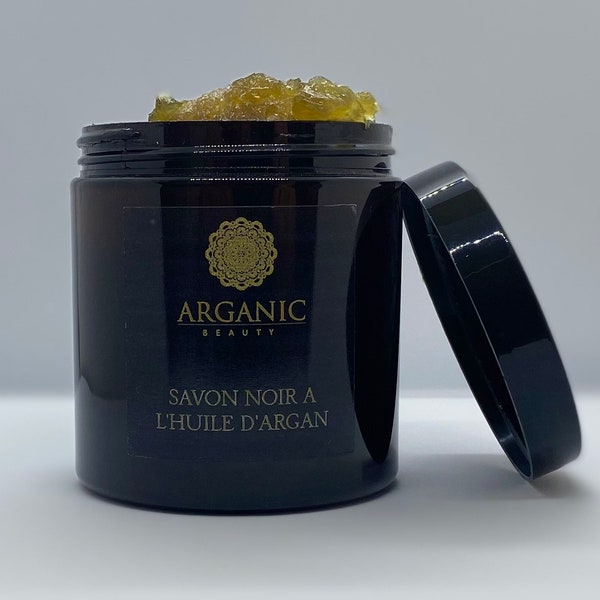 Argan black soap, Black soap with argan oil, Moroccan Beldi soap, Scrub, Exfoliant, Beauty, Bath, Hammam, Natural, 250gr