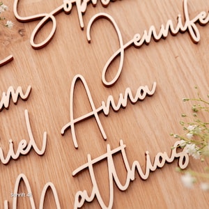 Namensschild Hochzeit | Tischdeko Geburtstag | Kommunion | Konfirmation | Gastgeschenke | 4E
