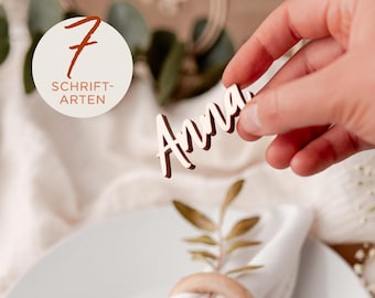 Namensschild Hochzeit | Holznamen | Platzkarte | Sitzplan | Geburtstag