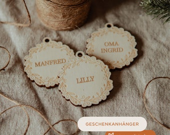 Geschenkanhänger | Holz | Personalisiert | Anhänger | Geschenk | Name