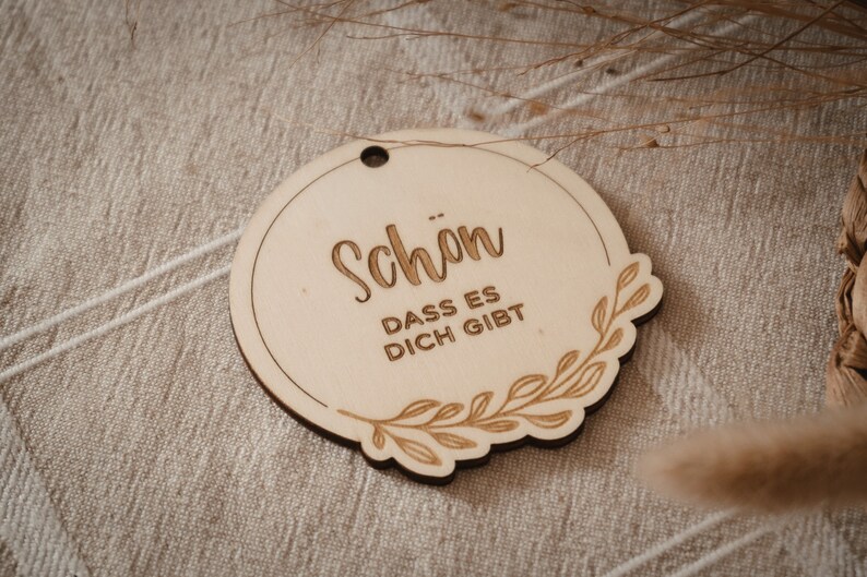 Geschenkanhänger aus Holz Graviert Geschenk Hochzeit Geschenk Geburtstag 6