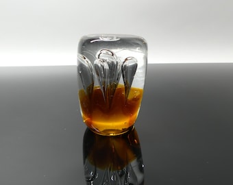 Vintage Glas Briefbeschwerer Sklo Union Rosice Tschechoslowakei 1980er