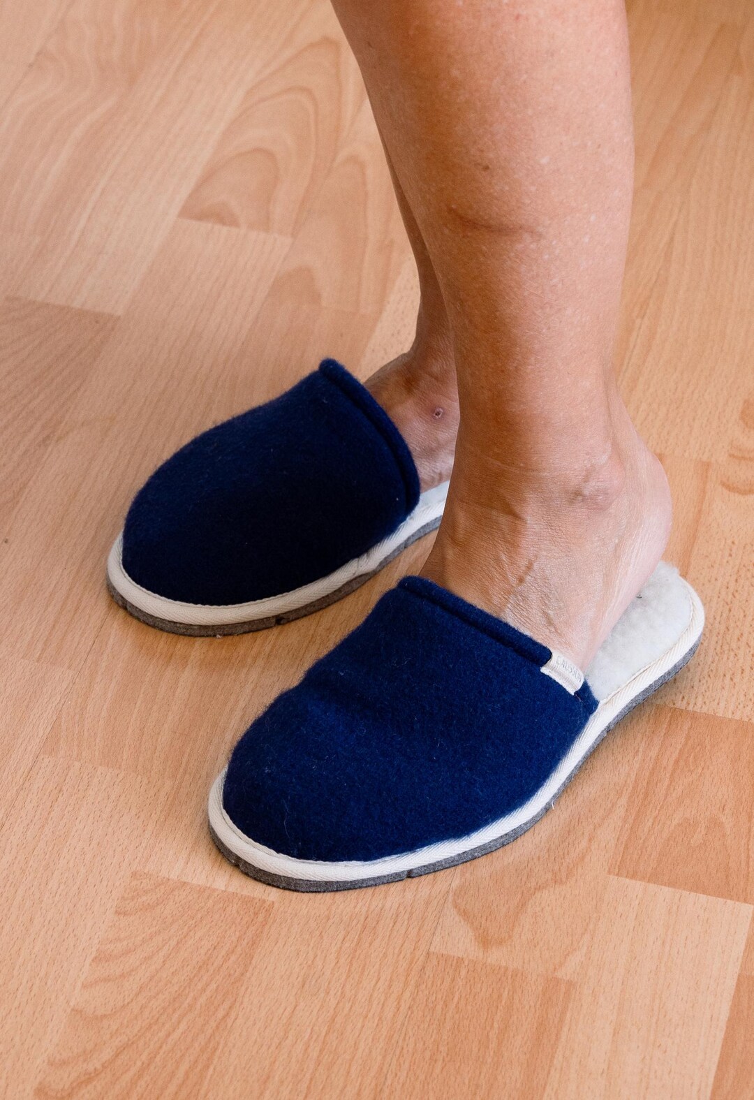 Simone Bleue Saphir Caussün (lapantouflebio) Chausson