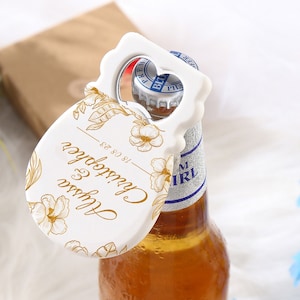 Personalized Bottle Opener Wedding Favor, Custom Date & Names, Bottle Opener, Wedding Gift for Guests In Bulk, Wedding Party Favors