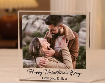 Acrylfotoblock Personalisierter Bilderrahmen Paar Familie Druckrahmen Valentinstag Geschenk Geburtstage Geschenk für Sie Acrylfotoplakette