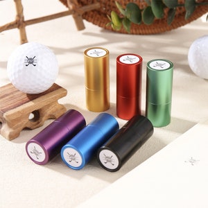 Timbro personalizzato per pallina da golf, marcatore per palline da golf, accessori per timbri a inchiostro colorato, regali sportivi per golfisti, regalo per la festa del papà