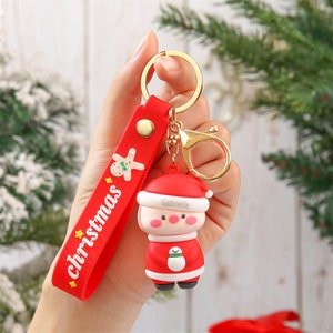 Llavero personalizado con nombre de Navidad para niños, llavero con nombre grabado de cerdo de dibujos animados, regalos personalizados para hijo, regalo de Navidad para hija