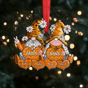 Décoration de Noël nain personnalisée, Noms de famille décoratifs, Nains de Noël, Décoration acrylique pour arbre de Noël, Idée cadeau pour les fêtes de Noël