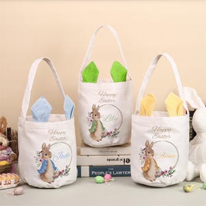 Kinder Ostern Korb, Osterkorb mit Namen, personalisierte Ostergeschenk Tasche, Eiersuche Korb, Babys erstes Ostergeschenk, Ostergeschenk für Kinder