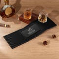 Custom Bar Mat, Personalized Silicone Bar Runner, Home Bar Spill Mat, Engraved Nameplate Countertop Rail Mat ,Father's Day Gift for Dad