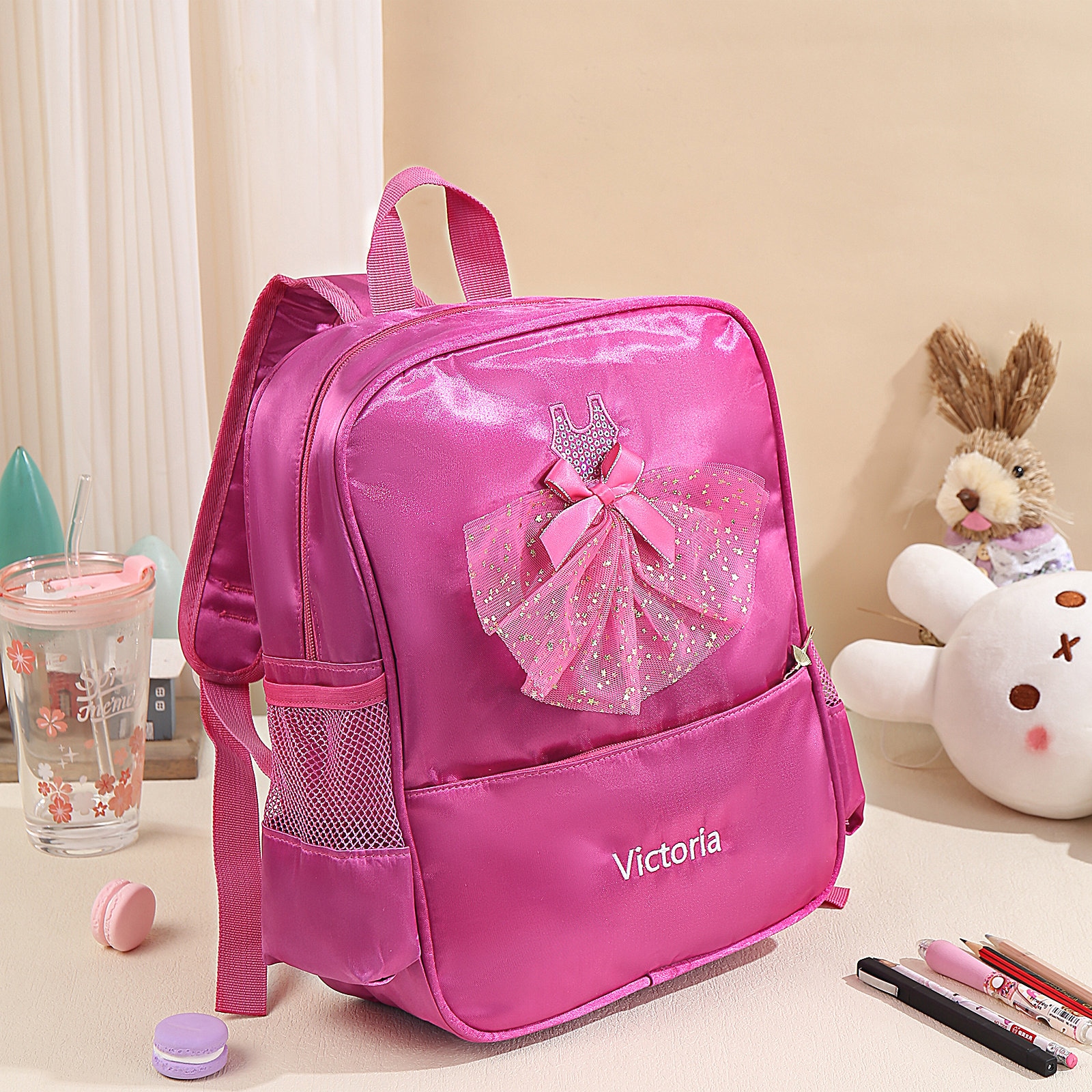 Personalized Name Bag Backpack for Little Girls Custom Dance Backpack Ballerina Dance Bag Gift for Daughter Granddaughter Back to School