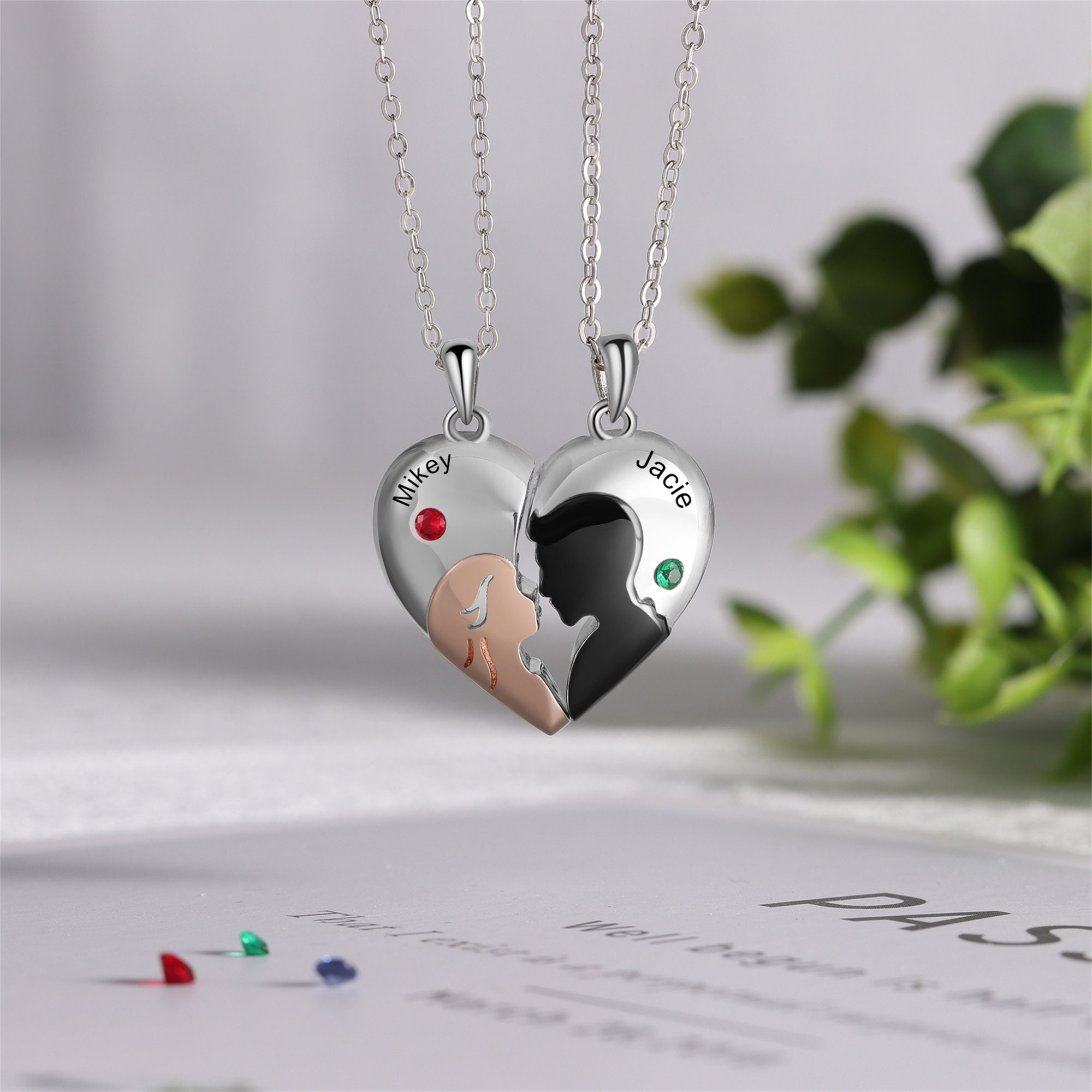 couple heart pendant love lockets for couples Couple Necklace Love Locket Online Shopping Matching Pendants For