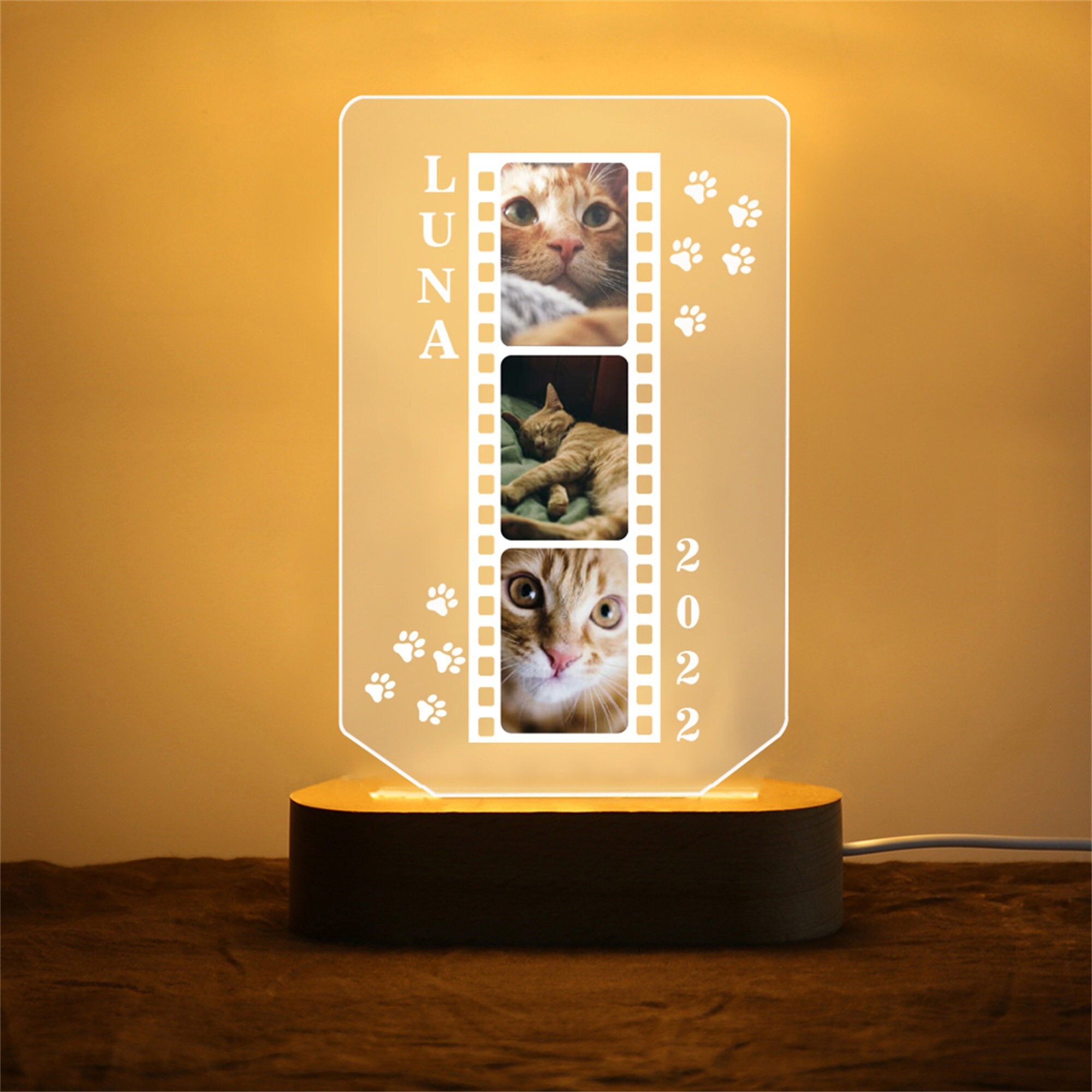 Paint Your Own Cat Lamp Art Kit, Large Upgraded DIY Geometric Cat Lamp, Gifts C