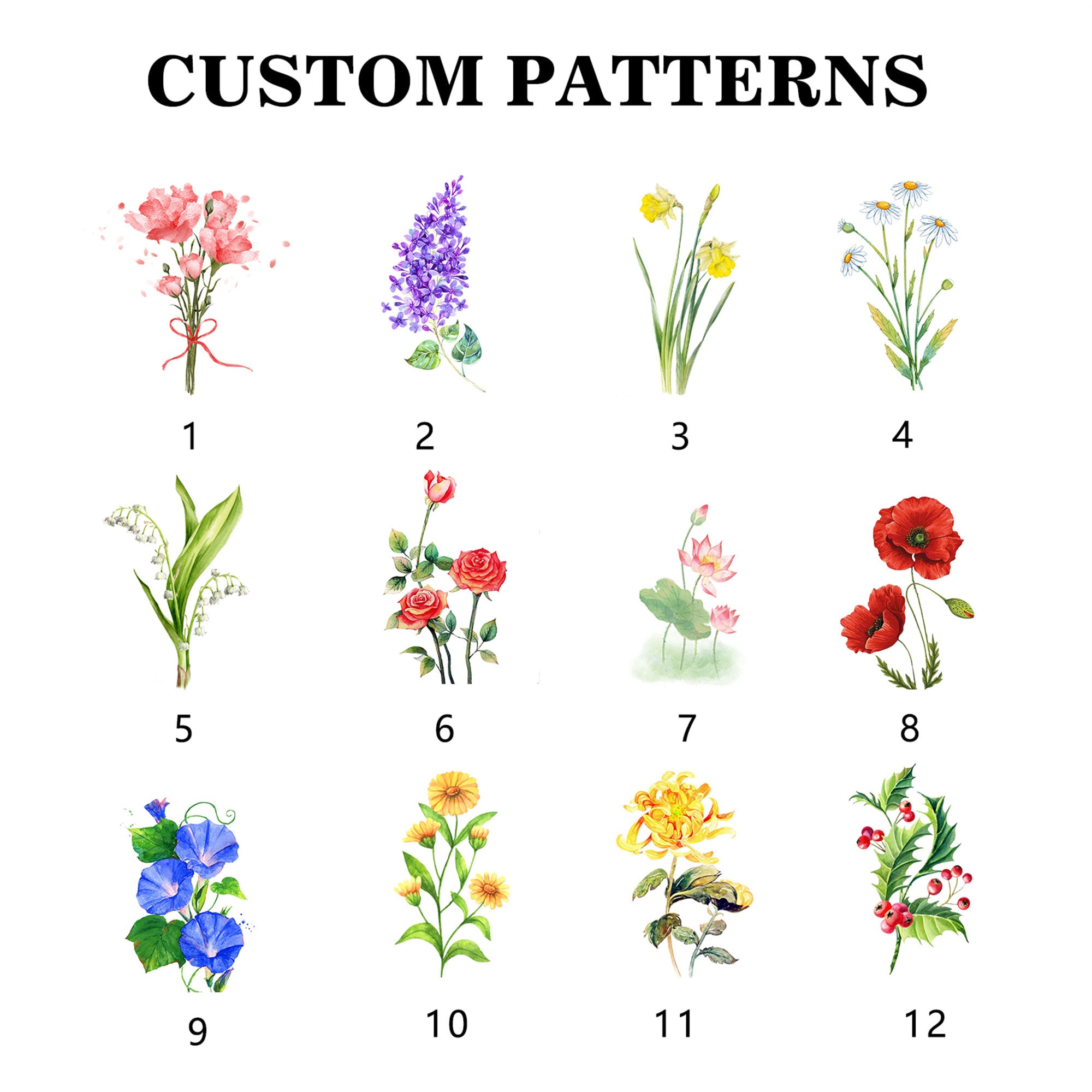 Custom Name & Birthflower Pencil Case Pop Up Pen Pouch Personalized Makeup Cosmetic Bag Birthday Gift For Teacher Back to School Kid gift