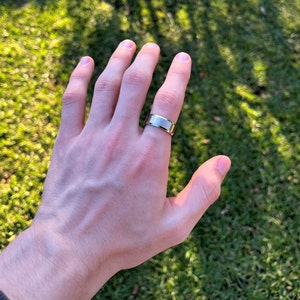 Titanium Steel 8mm Ring Brushed Minimalist Smooth Classic Men&#39;s Women&#39;s Band Ring
