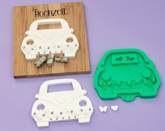 Silicone mold money gift wedding car / car