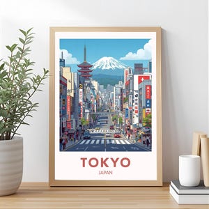 Tokyo Travel Poster: Japan Wall Art Print for Home Decor
