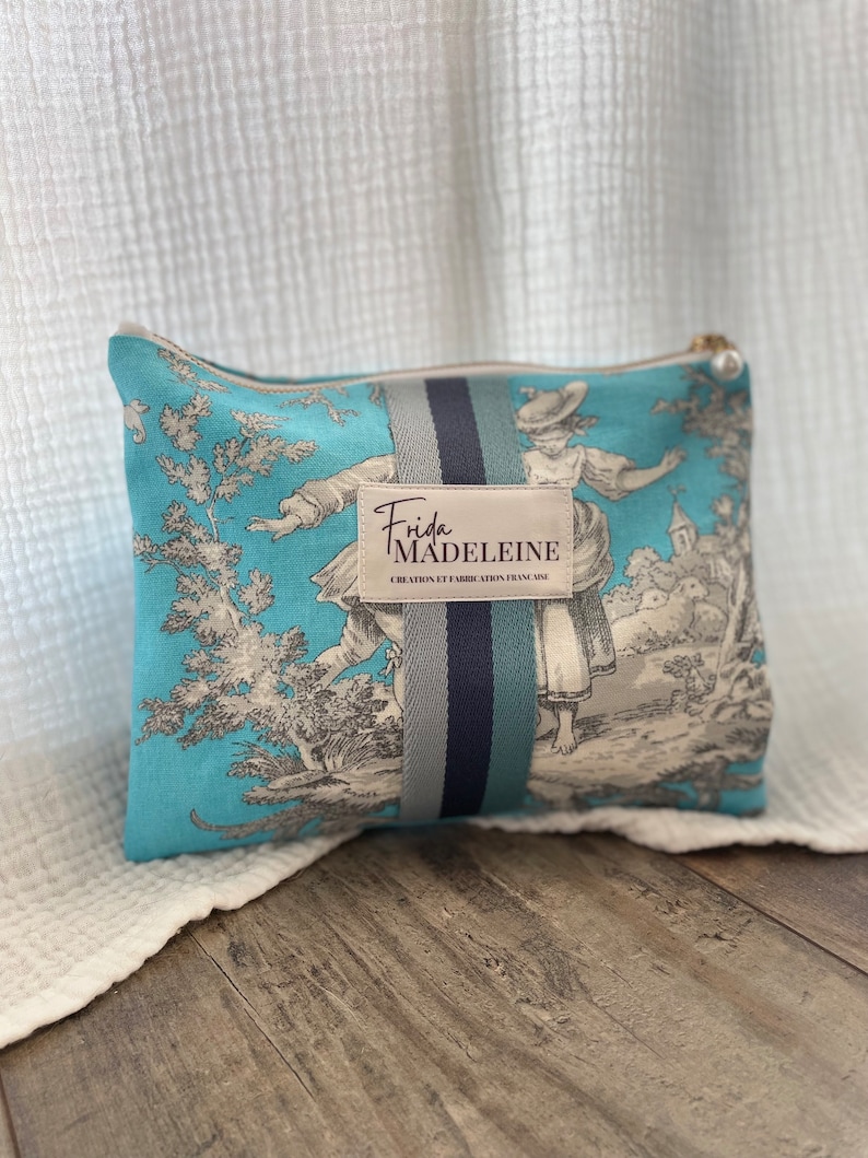 Jeannette en Toile de Jouy Les intemporelles Turquoise