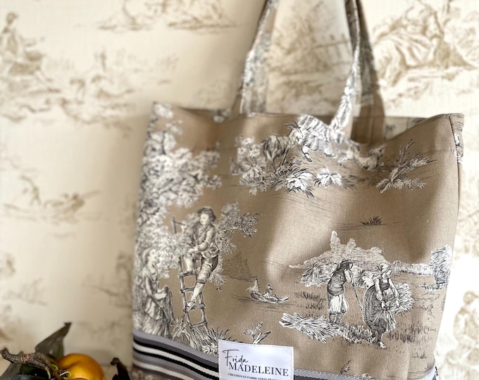 Marcel Taupe Tote Bag