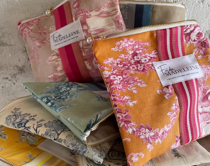 Jeannettes pouch in Toile de Jouy Spring Summer Collection