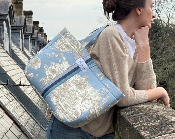 Emile Blue Steel Tote Bag