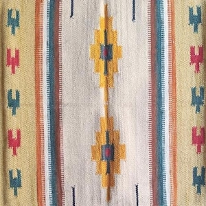 Handwoven Wool Kilim Rug: Vintage Ethnic Decor, 8x10 or 9x10 tariff free