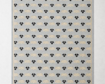 Hand Tufted Rug, Blue Wool Area Rug, Modern Geometric Carpet, Handmade Living Room Rug, Bedroom Decor, Custom Size Rug